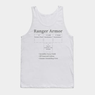 Ranger Armor: Role Playing DND 5e Pathfinder RPG Tabletop RNG Tank Top